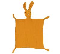 LIZEALUCKY Baby Comforter Blanket Muslin Security Lovey Boy Girl Unisex Soft Cotton Bunny Lovely Adorable Comfort for Sleeping Infant Newborn Toddler (Yellow)