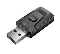 LIZEALUCKY Blue Tooth USB Adapter BT 5.0 Wireless Adapter, Transmitter Receiver Button Control Blue Tooth USB for TV, Computer, Car, Projector and Speakers
