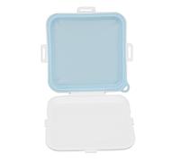 LIZEALUCKY Bread Container, Reusable Bread Box with Snap Lid, BPAless, Bread Snack Fruit Container for School or Work Lunches, Microwave and Dishwasher Safe (Blue)