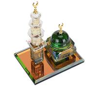 LIZEALUCKY Crystal Collectible Figurines Muslim Kaaba Model Kaaba Replica Model Showpiece Islamic Building Handicrafts Souvenirs Gifts Home Table Car Decor Ornaments,6.3 X 4.4inch