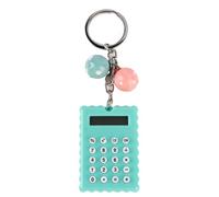 LIZEALUCKY Cute Cookies Style Key Chain Calculator Candy Color Pocket Calculator Portable Mini Simple Fresh Fashionable for Colleagues Children Friends Green Pink Gray Purple Blue (Green)