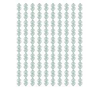 LIZEALUCKY Cute Dollar Shape Metal Paper Clips for Students Stationery Green 100pcs