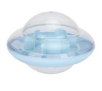 LIZEALUCKY Dog Training Leakage Food Toy, Dispenser Ball Eating Feeding Pet Playing Feeder Dispensing Puzzle Spin Cat Slow Flying Saucer Shaped Rolling Bowl Treat IQ Brain Mental (Blue)