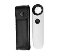 LIZEALUCKY Handheld Magnifier, 5X/15X/40X LED Illuminated, Glass Lens, Suitable for Crafts, Hobbies, Jewelry Inspection
