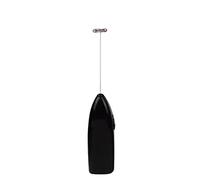 LIZEALUCKY Handheld Milk Flower, Battery Powered Electric Handheld Portable Mini Blender Foam Coffee Machine for Latte Cappuccino Milk Flower, 304 Stainless Steel Whisk(black)