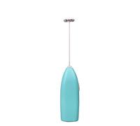 LIZEALUCKY Handheld Milk Flower, Battery Powered Electric Handheld Portable Mini Blender Foam Coffee Machine for Latte Cappuccino Milk Flower, 304 Stainless Steel Whisk(blue)