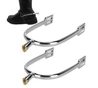 LIZEALUCKY Horse Spurs, 1Pair Zinc Alloy Western Cowboy Spurs Exquisite Gear Spurs Equestrian Gear Accessories with Rotatable Copper Rowel