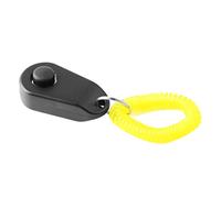 LIZEALUCKY Interactive Pet Training Clicker Dog Squeaky with Wrist Strap Universal Ring Big Button Effective Behavioral Tool for Dogs Cats Birds Puppy Recall (Black)