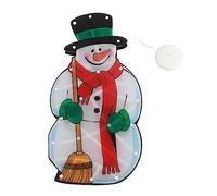 LIZEALUCKY LED Christmas Decoration Lights Snowman Shaped Window Lights with Strong Suction Cup Festive Home Shop Decor