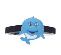 LIZEALUCKY LED Headlamp Dolphin Shape Headlamp for Kids Camping Essentials Plastic Head Lamp Flashlight for Boys Girls Portable Battery Powered Headlight
