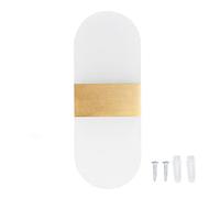 LIZEALUCKY LED Wall Light 360° Up Down 6W Warm Modern Wall Lamp Hallway Bedroom Restaurant (Gold)