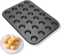 LIZEALUCKY Mini Muffin Tray 24 Cup Silicone Muffins Pan, Non Stick Cupcake Tin, Silicon Bakeware, Reusable Baking Case for Mini Mince Pie, Cupcakes, Dishwasher Safe, 35.3x26.7x2cm