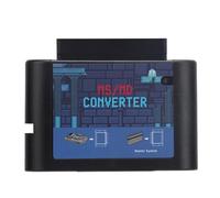 LIZEALUCKY MS to MD Game Card Converter Game Video Cassette Converter for 5 3 2 Mega Drive Genesis (Black)