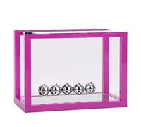 LIZEALUCKY Newtons Cradle Balls with Mirror Demonstrate Newton's Laws with Balance Balls Classic Office Desk Toys Decoration Kids Gift(Purple)