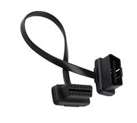LIZEALUCKY OBD2 16 Pin Extension Cable, Male to Female OBD2 Extension Cable Diagnostic Adapter, Lightweight and Practical Cable Diagnostic Accessories (30cm)