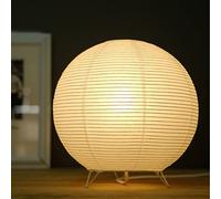 LIZEALUCKY Small Paper Lamps, 24CM Round Rice Paper Lantern Light Soft Warm Rice Lamp Lights Home Decoration Modern Standing Bedside Table Lighting for E14 Light Cafe Bedroom