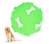LIZEALUCKY Squeaky Dog Ball Puppy Interactive Play Toy Teeth Cleaning Chew Vocal Clean Teething Pet Supply Soft Bouncy Fetch Non Poisonou Outdoor for Medium Small (Green)