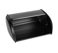 LIZEALUCKY Stainless Steel Bread Organizer Roll Top Bread Bin Holder Storage Container Large Capacity Bread Keeper for Kitchen Countertop(Black)