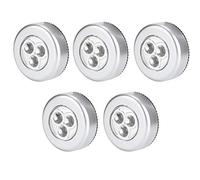 LIZEALUCKY Tap Lights LED Push Lights Stick on Lights Portable Under Cabinet Lighting Battery Operated Wireless Kitchen Closet Counter Night Lights 5 Pack
