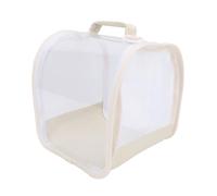 LIZEALUCKY Transparent Observation Mesh Cage Multifunctional Portable Folding Critter Cage Terrarium Beige Lightweight Compact Design for Outdoor Activities and Field Trips Made of