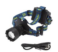 LIZEALUCKY USB Headlamp 3000lm Adjustable Hands Free Rechargeable Emergency Flashlight for Outdoor Activities