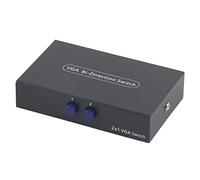 LIZEALUCKY VGA Switch 2 In 1 Out Video Switcher Splitter Data Synchronization VGA Monitor Switch VGA Splitter for Laptop Projector