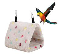 LIZEALUCKY Warm Bird House, Plush Hamster Bird Hammock Hammock Cage Toy Winter Warm Bird House Hut for Small Pets Parrots Myna Sugar Glider Birds (Small)