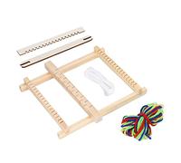 LIZEALUCKY Weaving Loom Kit for Adults Beginners, 21cm Weaving Frame Loom, Multi Craft Wooden Large Lap Frame Knitting Weaving Loom DIY Hand-Knitted Woven Set