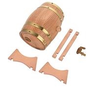 LIZEALUCKY Whiskey cask 3L vintage black oak wood red wine cask container easy pour tap wine cask dispenser home bar decorating, party drink dispenser(3L)