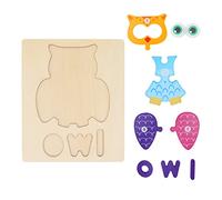 LIZEALUCKY Wooden Animal Puzzles Color Cognition Intellectual Development Smooth Edges Toddler Puzzles Home Toys
