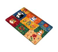 Lizeboyi Bathroom Rug Cute 60x40cm Non-Slip Absorbent Entrance Doormat | Cute Front Door Mat for Homeowners Renters Home Office Dorm Apartment Living Room Bedroom Study Kitchen Entryway Mudroom cat