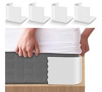 Lizemqqi ,Bed Sheet Holders Straps Fitted,4PCS Keep Sheets in Place Corner Fastener Heavy Duty, Bedsheet Strap Grippers Stay Firm Bed Sheet Tightener Fit,Adjustable Hold Non-Slip(White)
