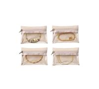 LiZEROGDAX 4 Pcs Translucent Travel Organizer Pouch with Zipper Pocket for Business Trip Bag for Girls Gifts