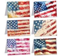LizFire Patriotic Greeting Cards with Envelopes American Flag Note Cards 4th of July Cards Election Campaign Supplies to Encourage