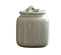 LIZHAYG Ashes Urn Ceramic Pet Nrn Supplies Funeral Dogs Burial Small Animals Coffin Memorial Items for Passe Pet(6.8X8CM)