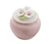 LIZHAYG Ashes Urn Floral Pet Urn, Dog, Cats, Birds, Small Animals, Sealed Spark Storage Jar, Memorial Supplies(Pink)