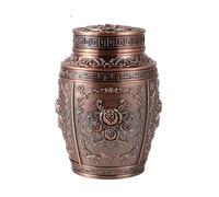 LIZHAYG Ashes Urn Flower Pet Memorial Keepsake Urns, Metal Pets Urns, Puppy Funeral Box, Funerary Human Ashes, Casket(Red)