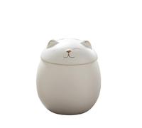 LIZHAYG Ashes Urn Pet Urns Cat Dog Ashes Storage Ceramic Sealed Jar Pet Memorials(Cat white)