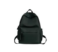 LIZHAYG Black School Bag Lightweight Unisex Backpack Simple Pure Color High School University Student Double Shoulder Bag Fresh Style Bookbag For Teens(Black)