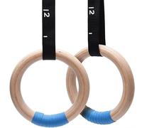 LIZHAYG Garden Hose Holder Gymnastics Rings Wooden Olympic Rings 1500/1000lbs with Scale Non-Slip Gym Rings for Home Gym Full Body Workout(32mm)