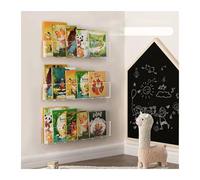 LIZHAYG Magazine Rack Picture Book Display Stand Bookshelf Children's Wall Behind the Door Reading Magazine Storage Wall Hanging Bookshelf(3PCS)