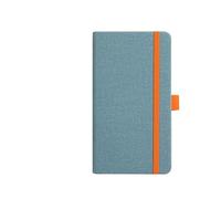 LIZHAYG Mini Notebook Mini PU Leather Notebook, Hardcover And Slipcase Design 100 Pages/200 Pages A6 6.88inch×3.7inch(Light Blue)