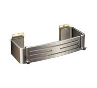 LIZHAYG Shower Tidy 1pc Bathroom Shelf Towel Rack Strong Load-bearing Drainage Hole Design No Drilling Shelf Storage Rack Shower Organizer(Grey A)