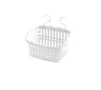 LIZHAYG Shower Tidy Bathroom Hanging Basket Plastic Shower Basket With Hook Kitchen Fruit Vegetable Hanging Baskets Home Storage Organizer(White small)