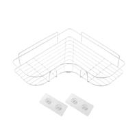 LIZHAYG Shower Tidy Wall Shelf Kitchen Organizer Shelves Bathroom Shelf Corner Iron Shower Caddy Storage Rack Shampoo Holder Bathroom Accessories(T White 1pc)