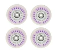LIZHAYG Skateboard Wheels 4Pcs 76/80mm Skating Luminous Flashing Inline Roller Skates Shoes Wheels Good Replacement for 608ZZ ABEC-7 bearings(80mm Multicolor)