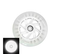 LIZHAYG Skateboard Wheels 90A 125mm*24mm Inline Speed Skating Wheels High Brightness Flash Shine Glue Skating Tire 125 Speed Wheel 6 Pcs/set(White)
