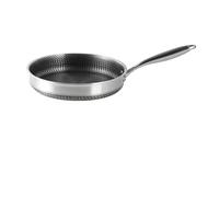 LIZHAYG Stainless Steel Frying Pan Stainless Steel Frying Pan Fried Steak Non Stick Pan General Purpose Induction Cooker Honeycomb Wok(26cm pan 316)