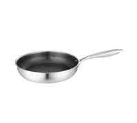 LIZHAYG Stainless Steel Frying Pan Stainless Steel Frying Pan Fried Steak Non Stick Pan General Purpose Induction Cooker Honeycomb Wok(24cm pan 304)