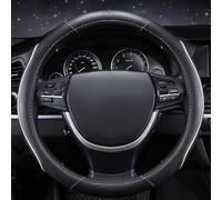LIZHIguo Car Steering Wheel Cover for BMW 3 Series 1975-2025 E21 E30 E46 E90 F30 G20,Leather Steering Wheel Covers,Anti-Slip Sports Style Wheel Cover,Breathable Protective Interior Accessories